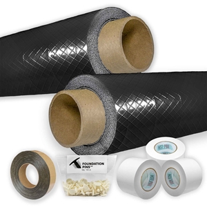 12 Mil DiamondBack™ Product Bundle crawl space liner, crawl space vapor barrier, crawl space plastic, white crawl space liner, crawl space material