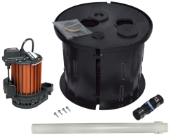 InstaDry™ Sump Kit w/2 Piece Snap Together Basin crawl space sump pump, sump pump for crawl space